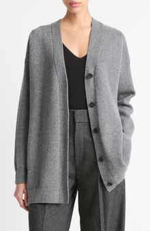Vince Oversize Wool Blend Double Knit Cardigan