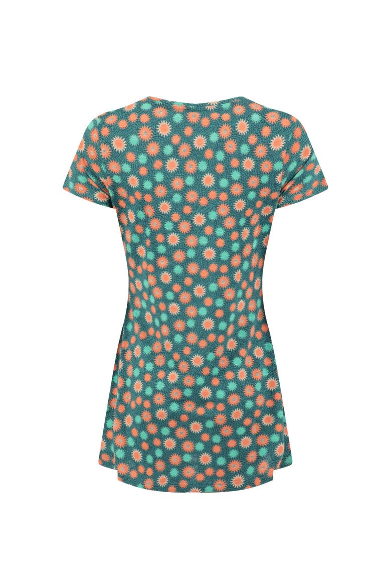 Sidra Printed Jersey Slub Tunic Top, Alternate, color, Viridis