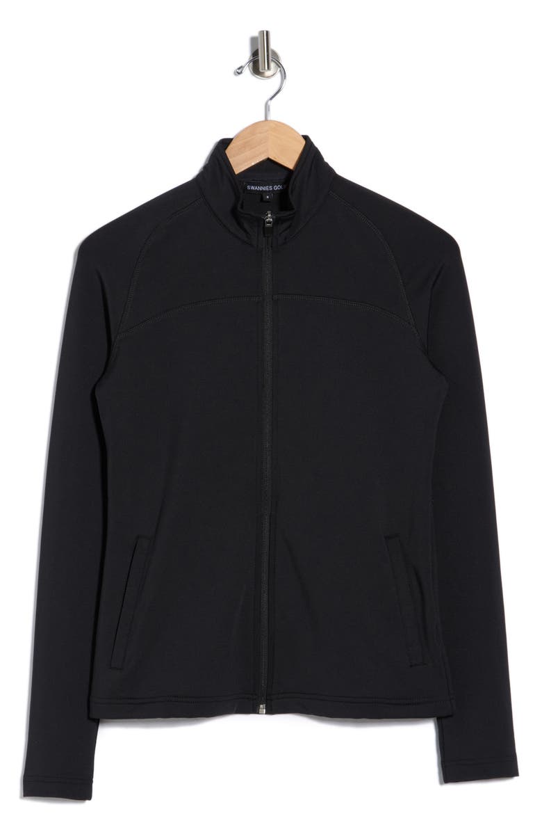 Swannies Cora Zip Golf Jacket, Alternate, color, Black