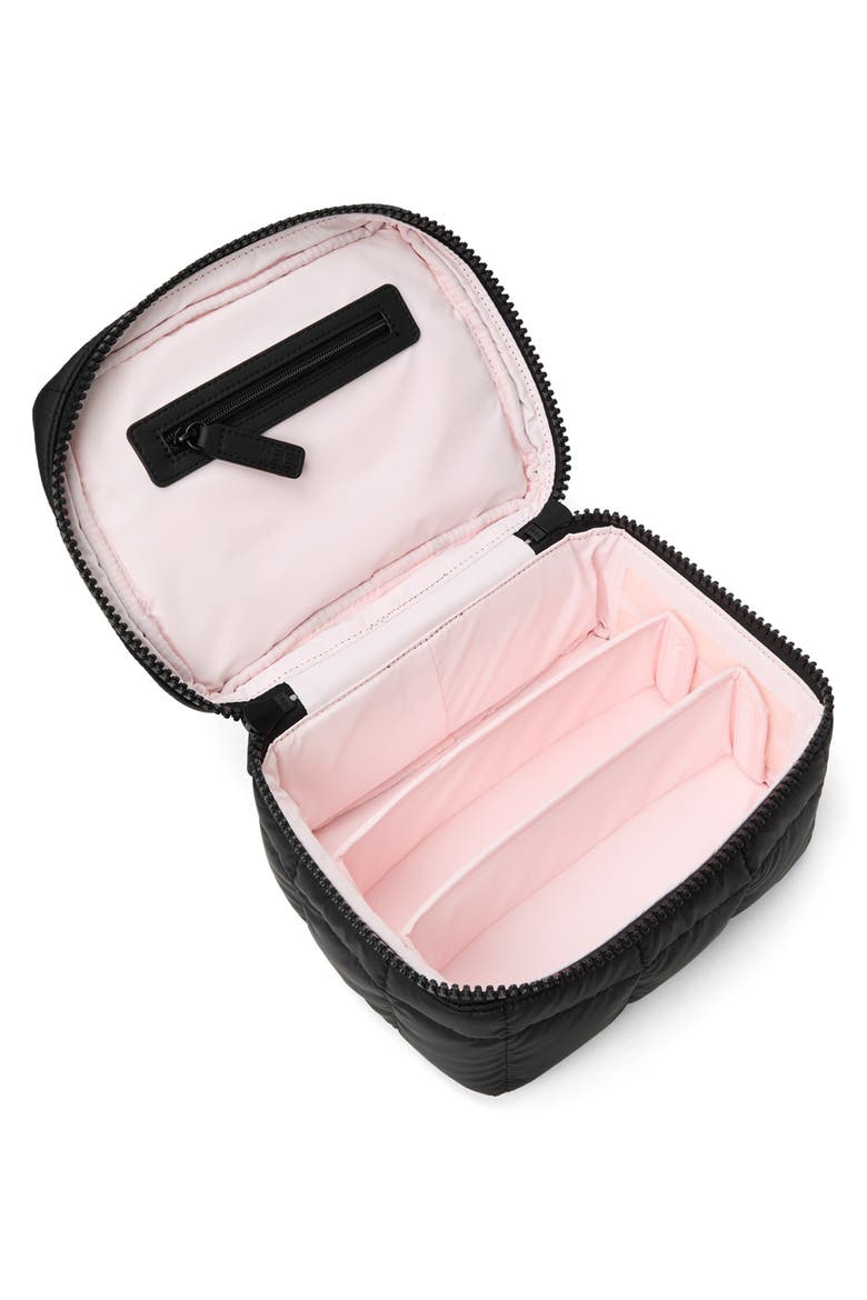 Porter Recycled Nylon Vanity Case, Alternate, color, MATT BLACK