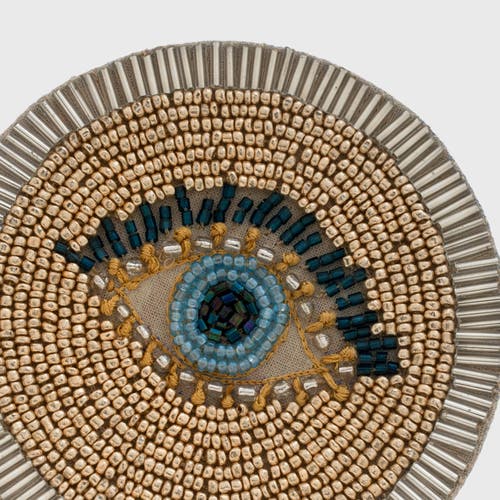 Joanna Buchanan Hand Beaded Coasters In Brown