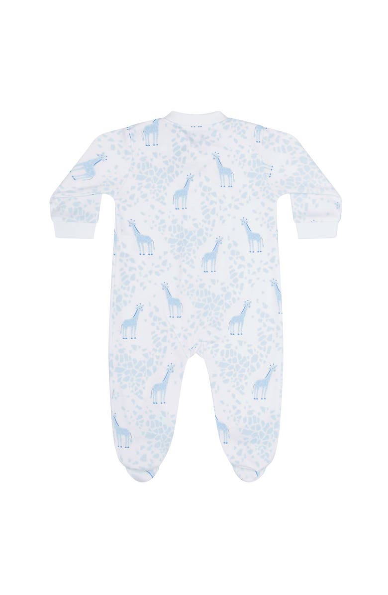 Nellapima Blue Giraffe Print Zipper Footie - Baby, Alternate, color, Blue