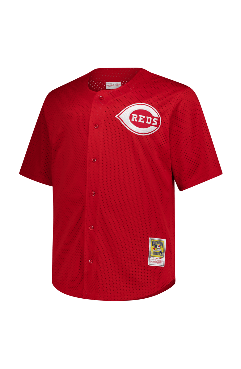Mitchell & Ness Men's Mitchell & Ness Deion Sanders Red Cincinnati Reds Big & Tall Cooperstown Mesh Batting Practice Jersey, Alternate, color, Red