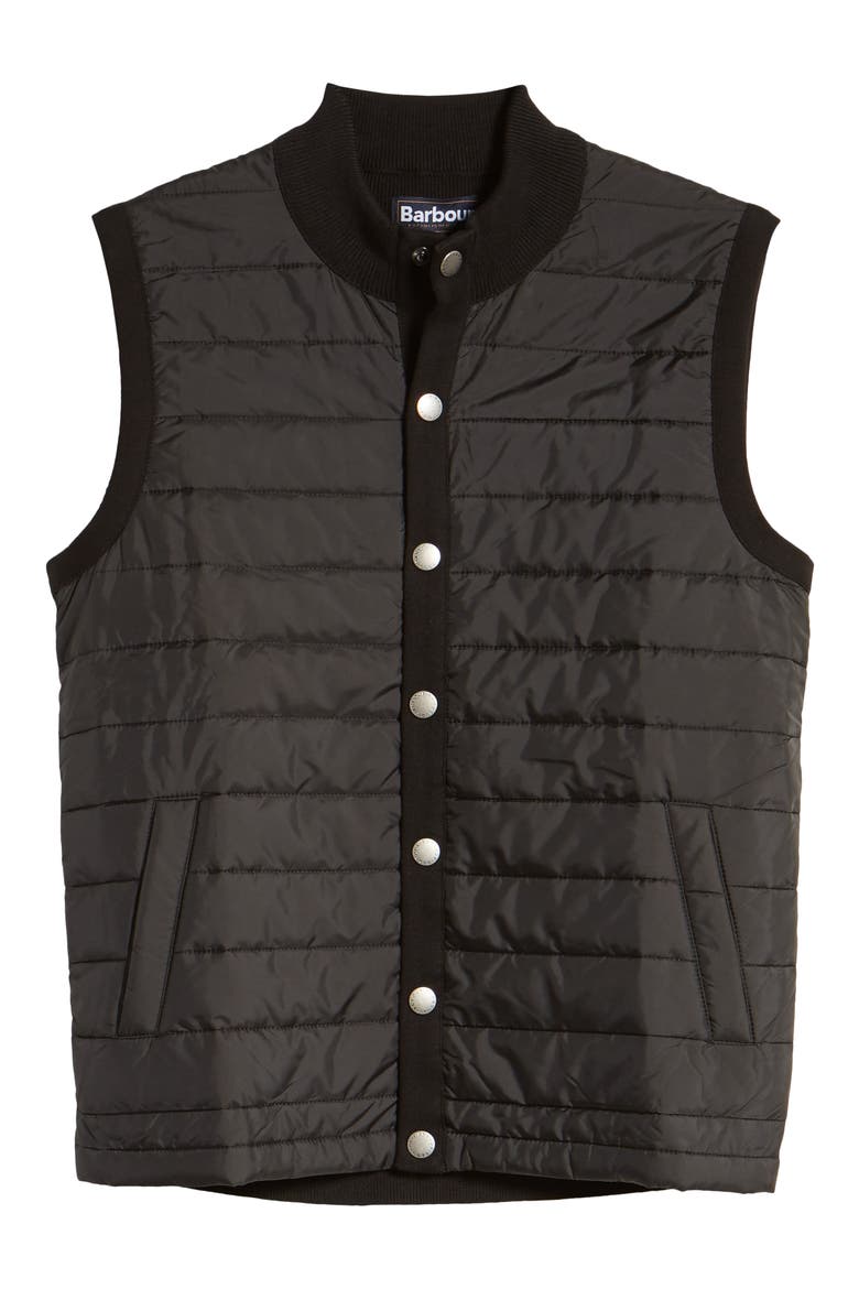 Essential Mixed Media Vest, Alternate, color, BLACK