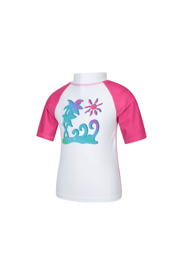 Childrens/Kids Rash Guard Set, Alternate, color, Bright Pink