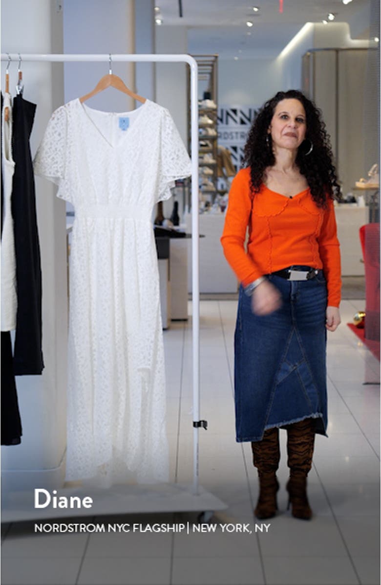 Floral Waist Smock Waist Maxi Dress, sales video thumbnail