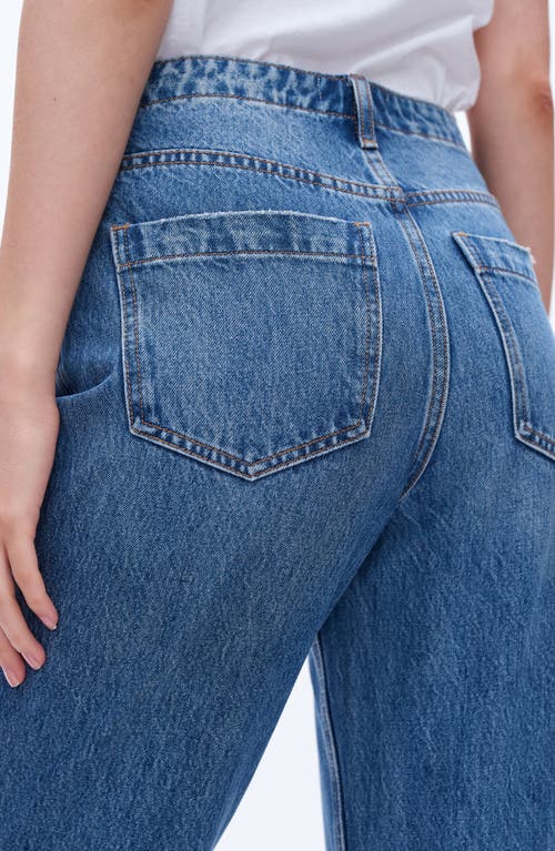 Bayeas High Rise Distressed Mom Jeans In Vivibluednu