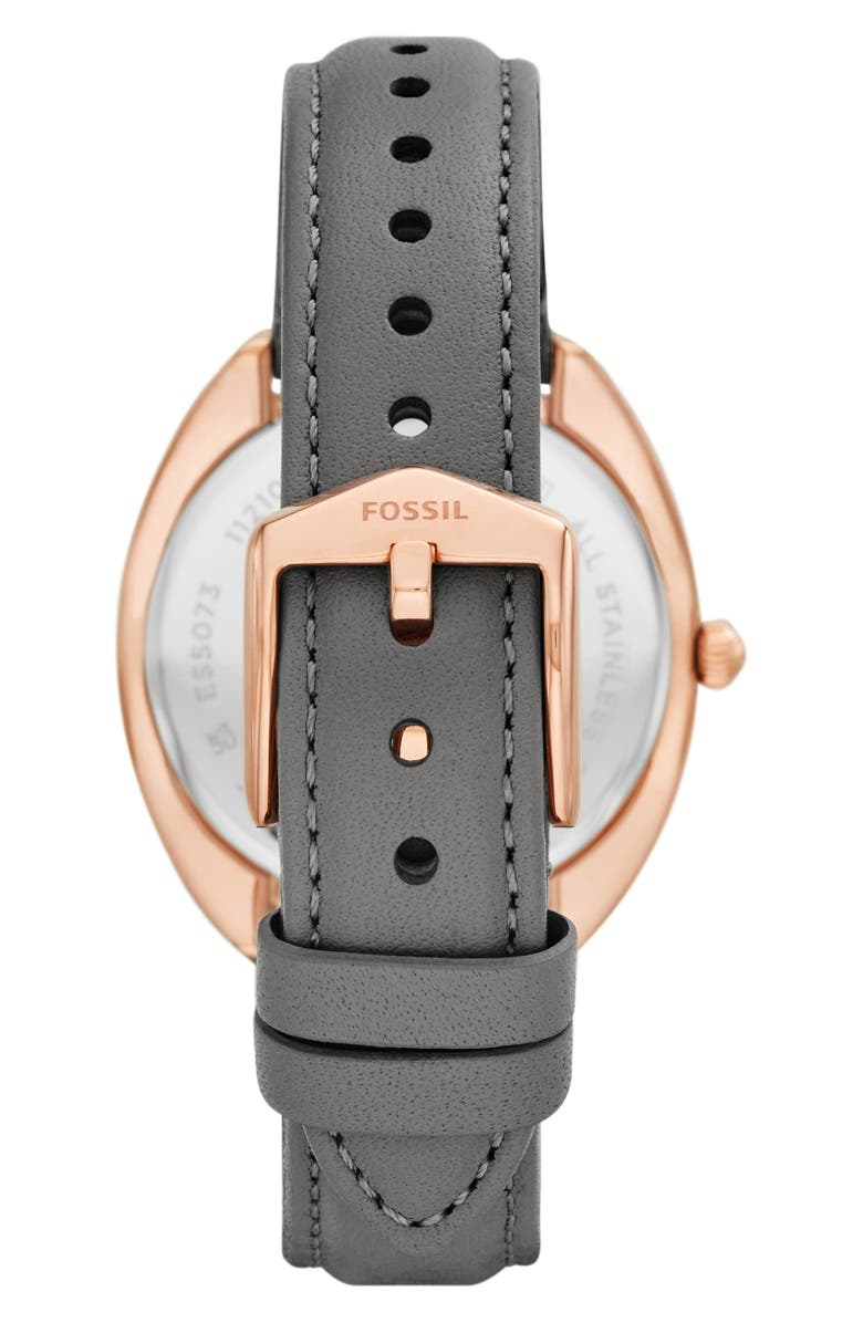 Fossil Gabby Leather Strap Watch, 34mm, Alternate, color, 