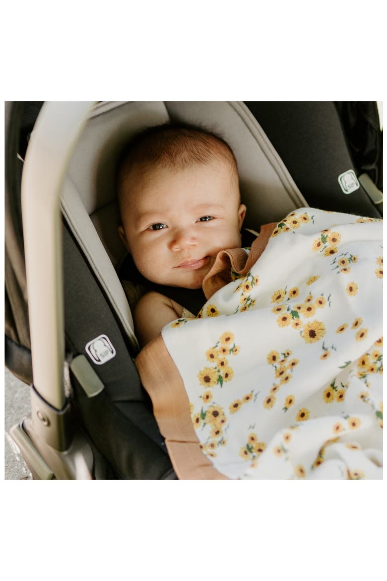 Deluxe Muslin Baby Receiving Quilt, Alternate, color, DITSY SUNFLOWER