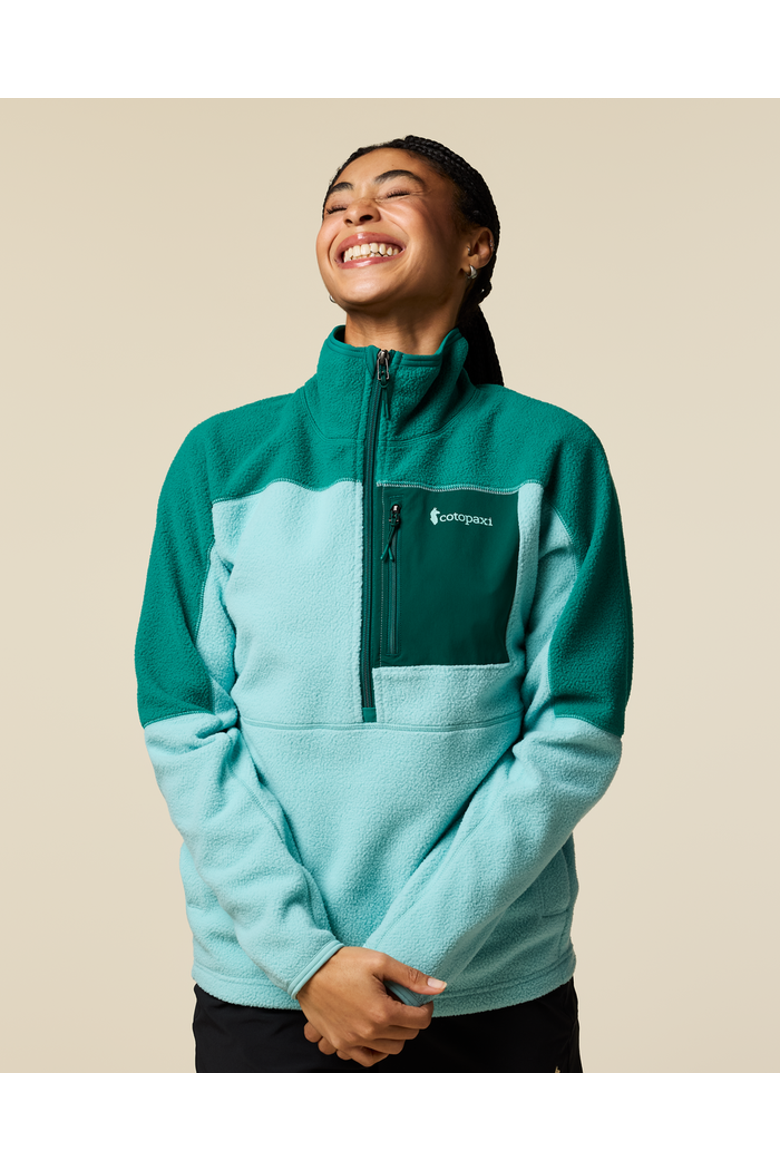 Abrazo Fleece Half-Zip Jacket - Women's, Main, color, Malachite and Tide Pool