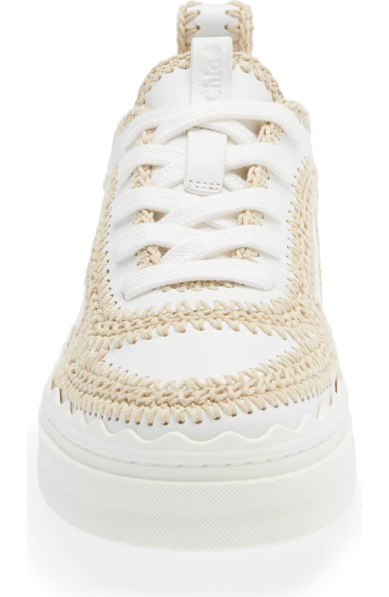 Chloé Lauren Crochet Trim Sneaker, Alternate, color,