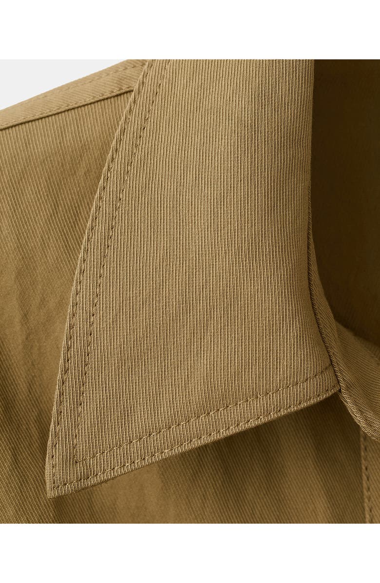 MANGO Oversize Popover Shirt, Alternate, color, Khaki