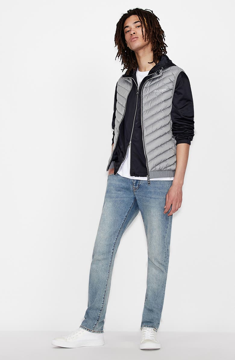Armani Exchange Packable Down Puffer Vest, Alternate, color, 