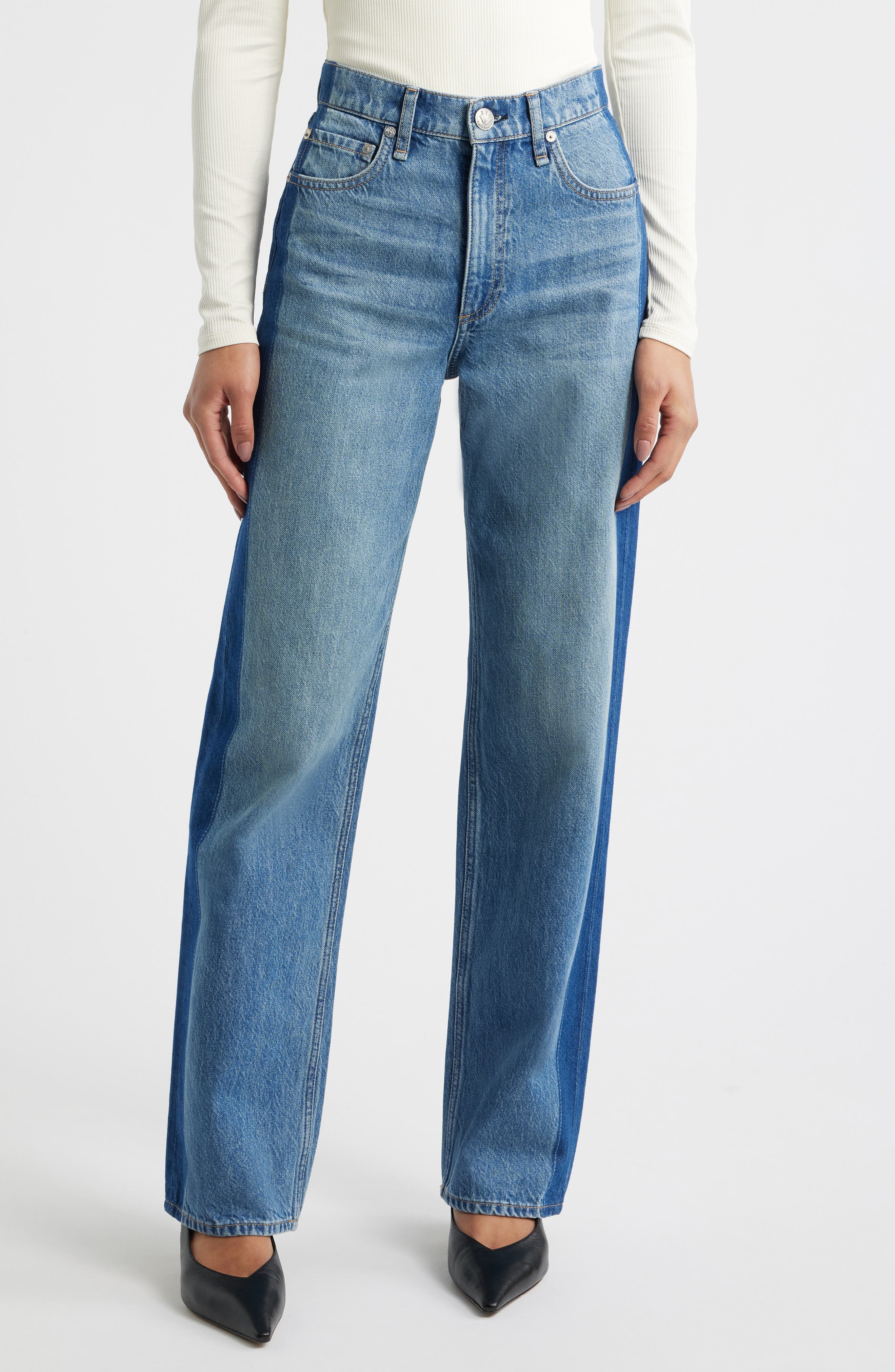 rag & bone Shea High Waist Straight Leg Jeans