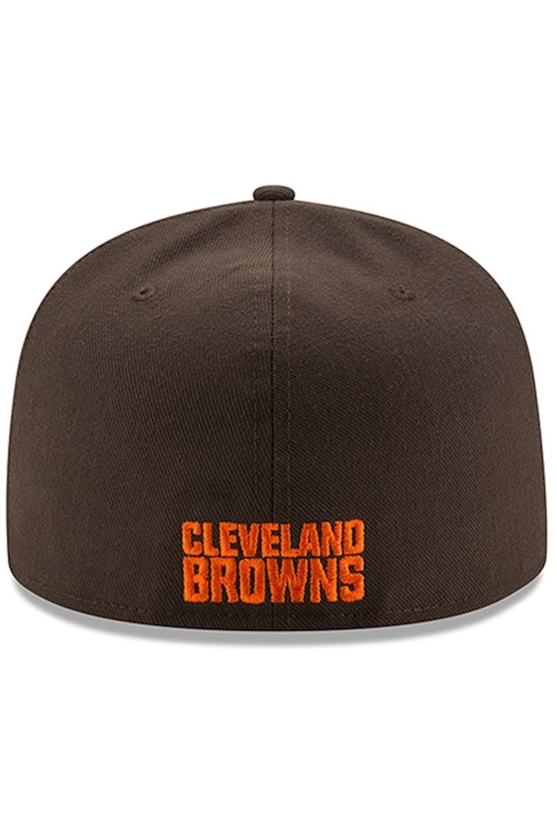 NWE BROWNS BROWN HELMET NFL OMAHA 59FIFTY HATMENFIT, Alternate, color, BROWN