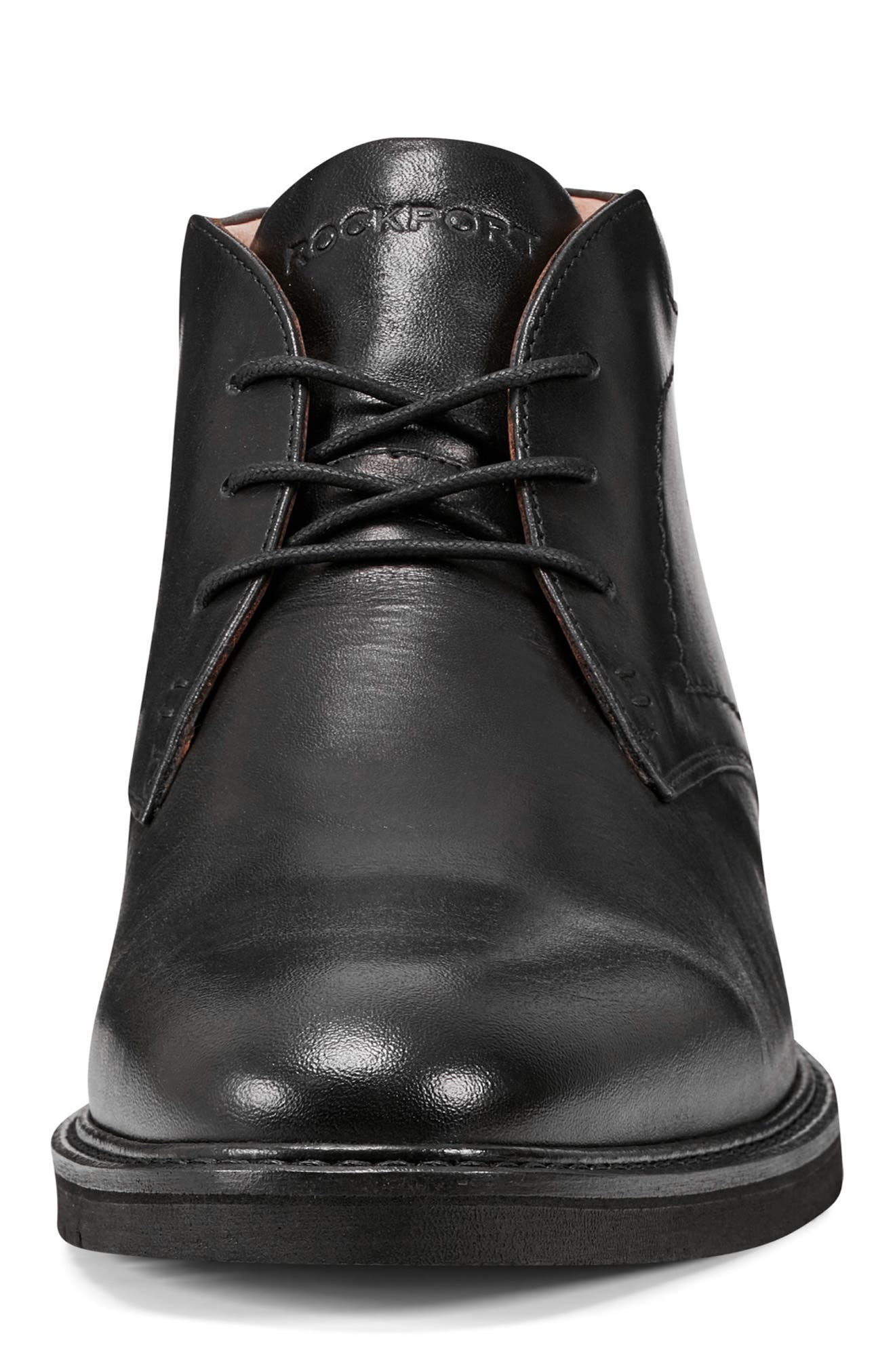 Rockport Flynn Plain Toe Derby Boot, Alternate, color, Black
