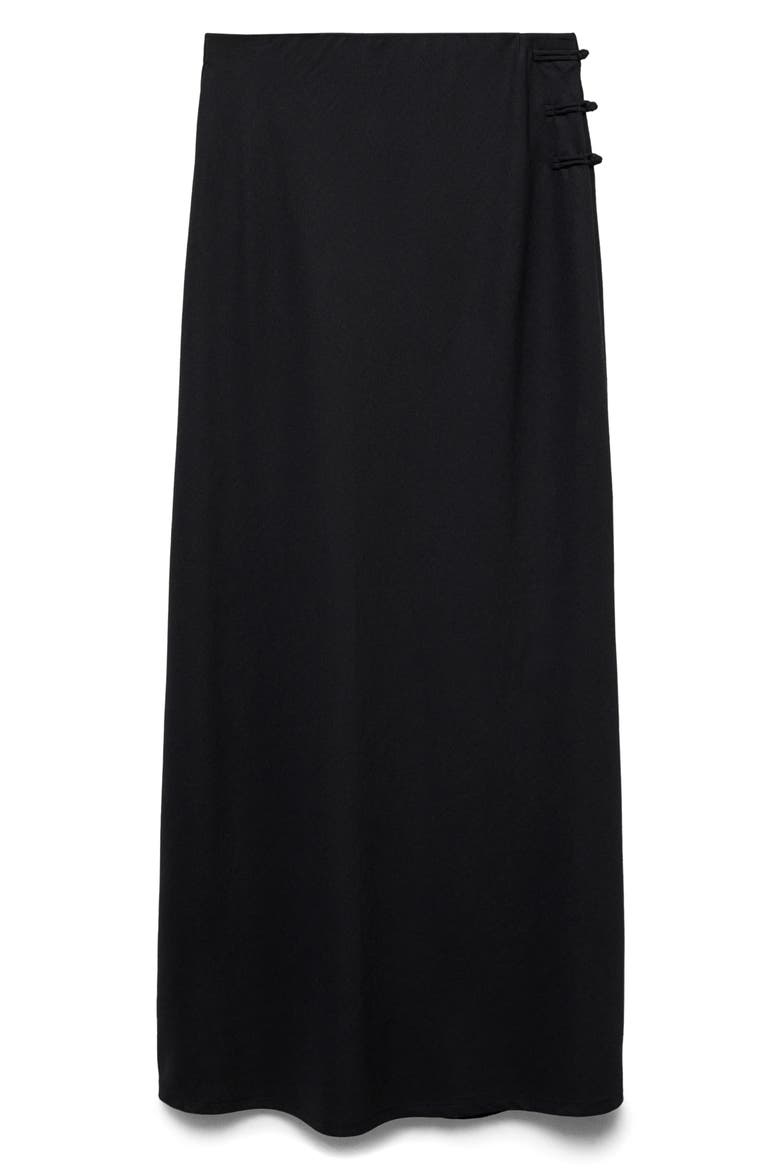 Woven Maxi Skirt, Alternate, color, BLACK