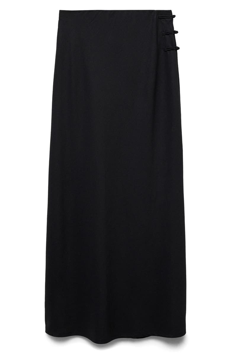 MANGO Woven Maxi Skirt, Alternate, color, Black