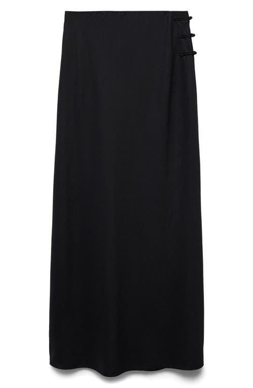 Mango Woven Maxi Skirt In Black