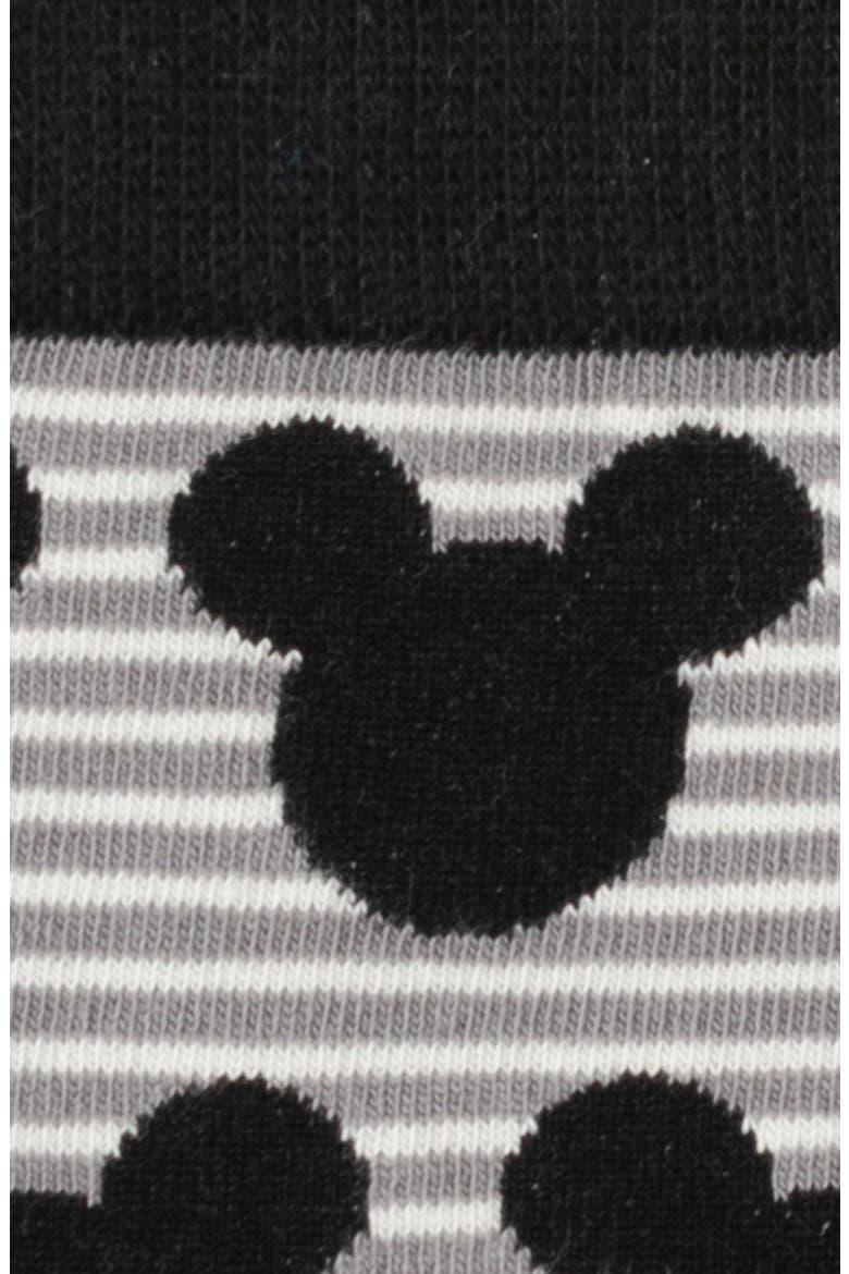 Mickey Grey Stripe Crew Socks & Lapel Pin Set, Alternate, color, GREY MULTI