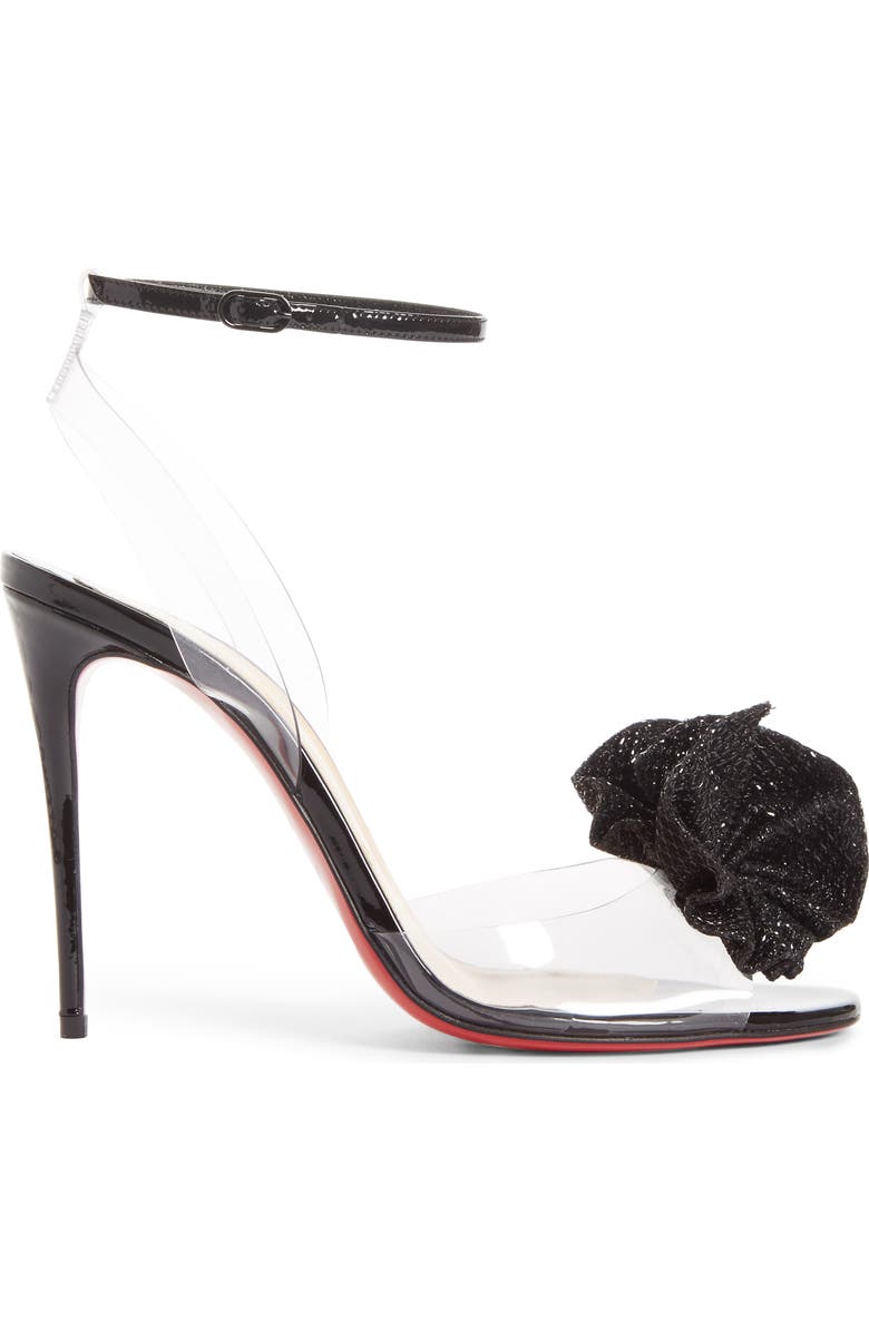 Christian Louboutin Fossiliza Clear Ankle Strap Sandal, Alternate, color,