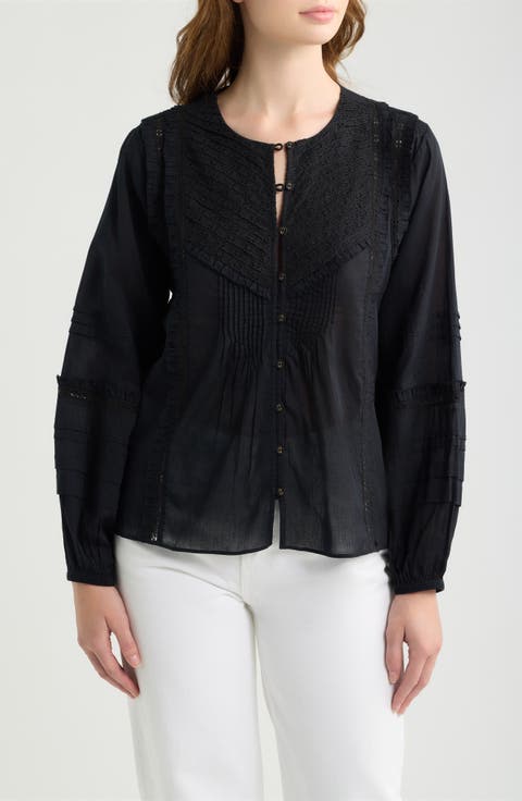 Theodora Pintuck Organic Cotton Top