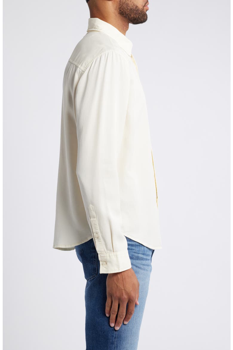 Aiden Solid Lyocell Button-Up Shirt, Alternate, color, IVORY DUST