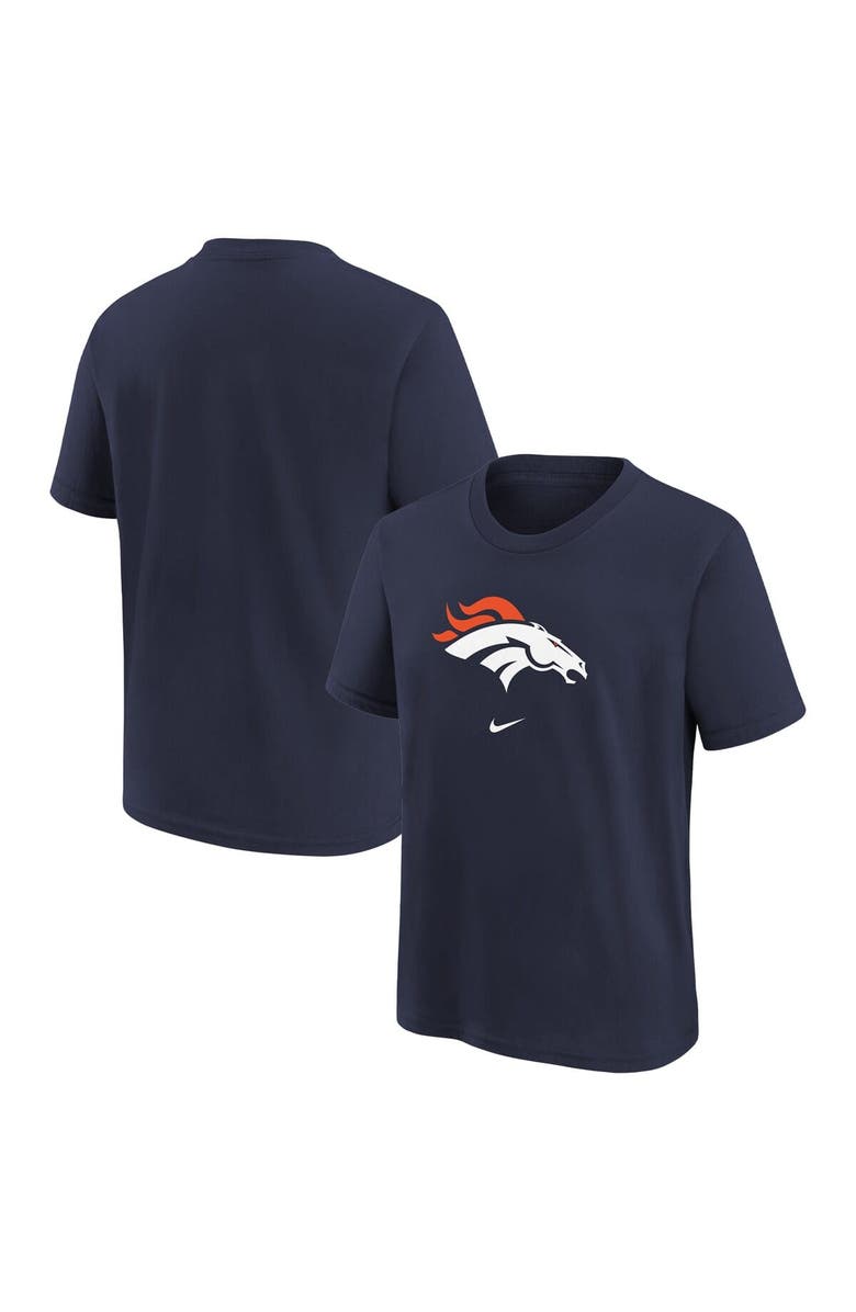 Nike Preschool Nike Navy Denver Broncos Team Wordmark T-Shirt, Alternate, color, Navy