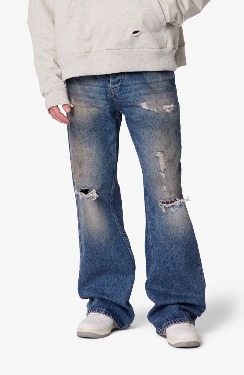 mnml Distressed Flare Jeans, Alternate, color,