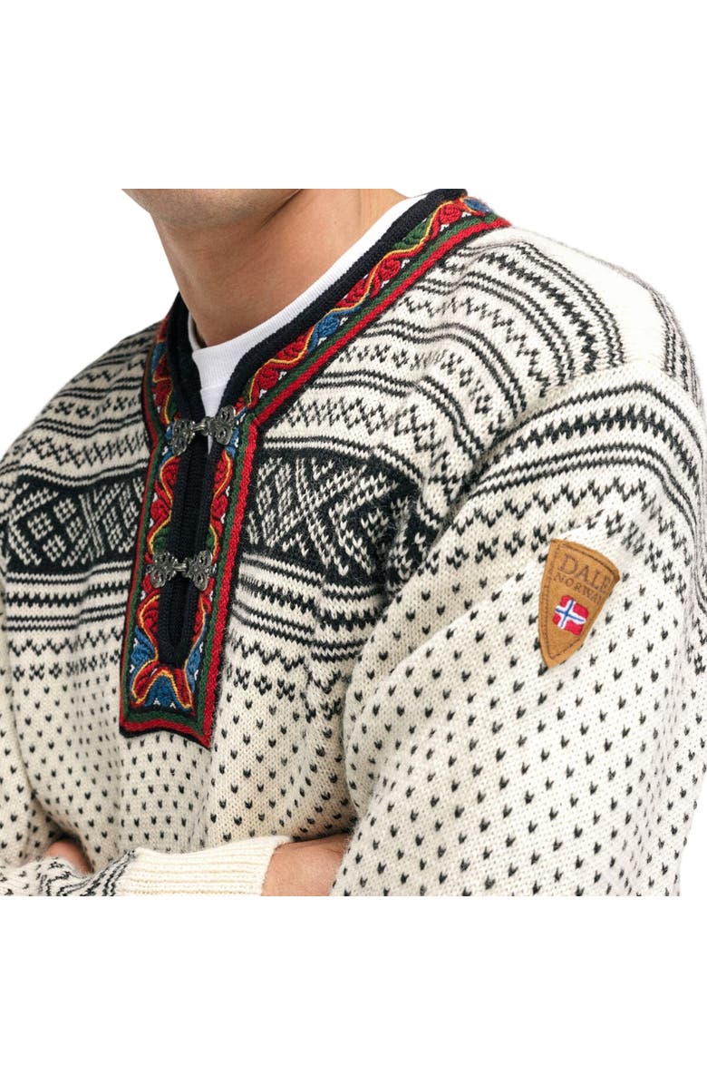 Dale of Norway Setesdal Uni Sweater - Men's, Alternate, color, Off White/Black