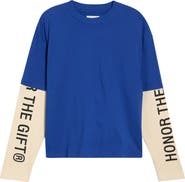 HONOR THE GIFT Honor Double Sleeve Cotton T-Shirt