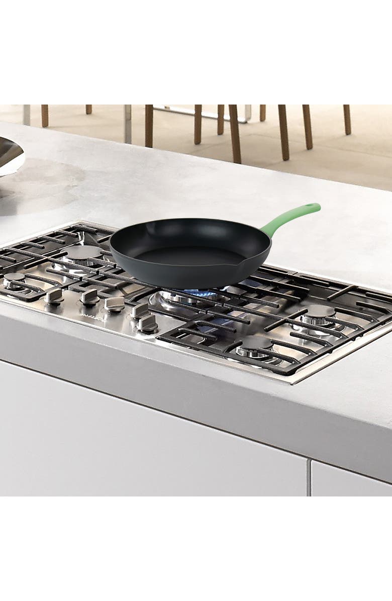 OSTER Rigby 9.5 Inch Aluminum Nonstick Frying Pan with Pouring Spouts, Alternate, color, Green