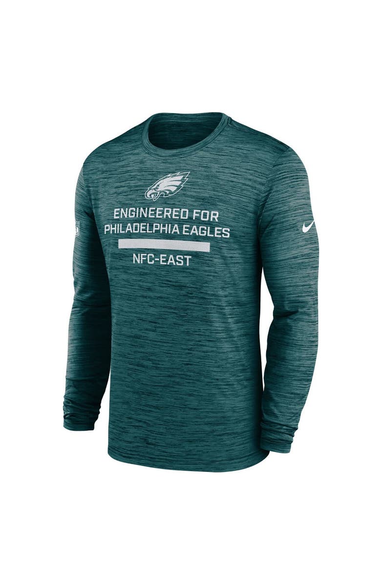 Nike Men's Nike Midnight Green Philadelphia Eagles Sideline Velocity Performance Long Sleeve T-Shirt, Alternate, color, Green