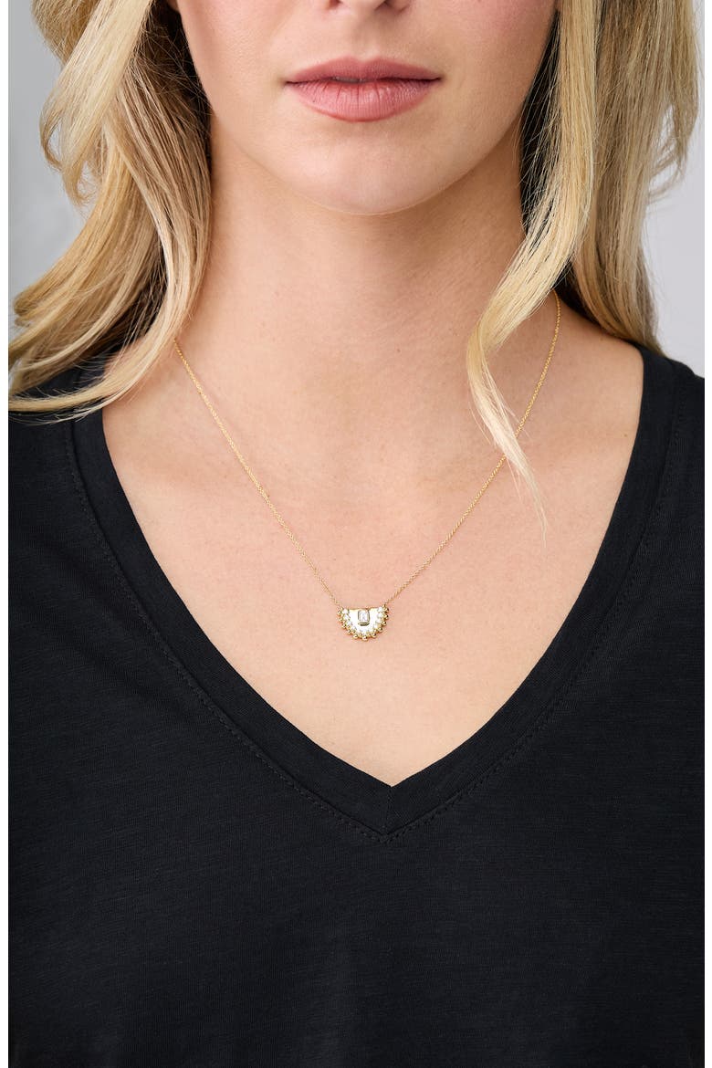 18K Gold Mykonos Diamond Pendant Necklace, Alternate, color, 18K YELLOW GOLD