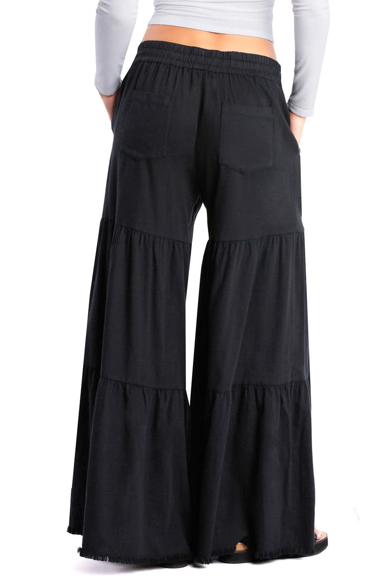 Fancy Cotton Blend Tiered Pants, Alternate, color, INK