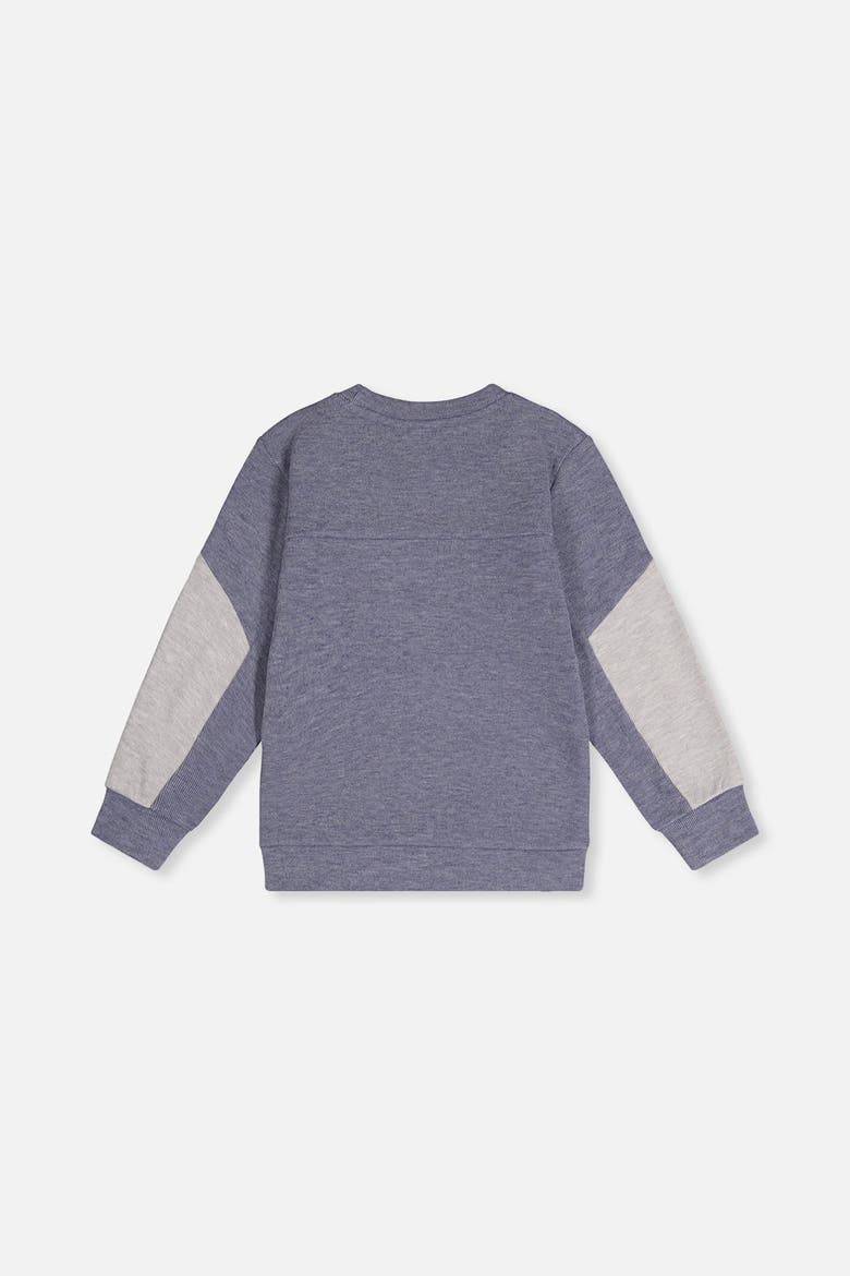 Colorblock Sporty Brushed Jersey Top with Chest Pocket, Alternate, color, Blue-Grey