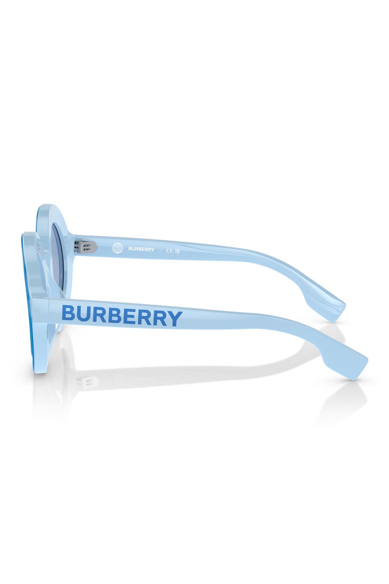 Kids' 40mm Round Sunglasses, Alternate, color, AZURE / LIGHT BLUE