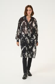 Kaffe Kaaska Sheer Long Sleeves Shirt Dress