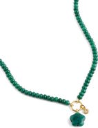 Madewell Puffy Flower Beaded Charm Necklace