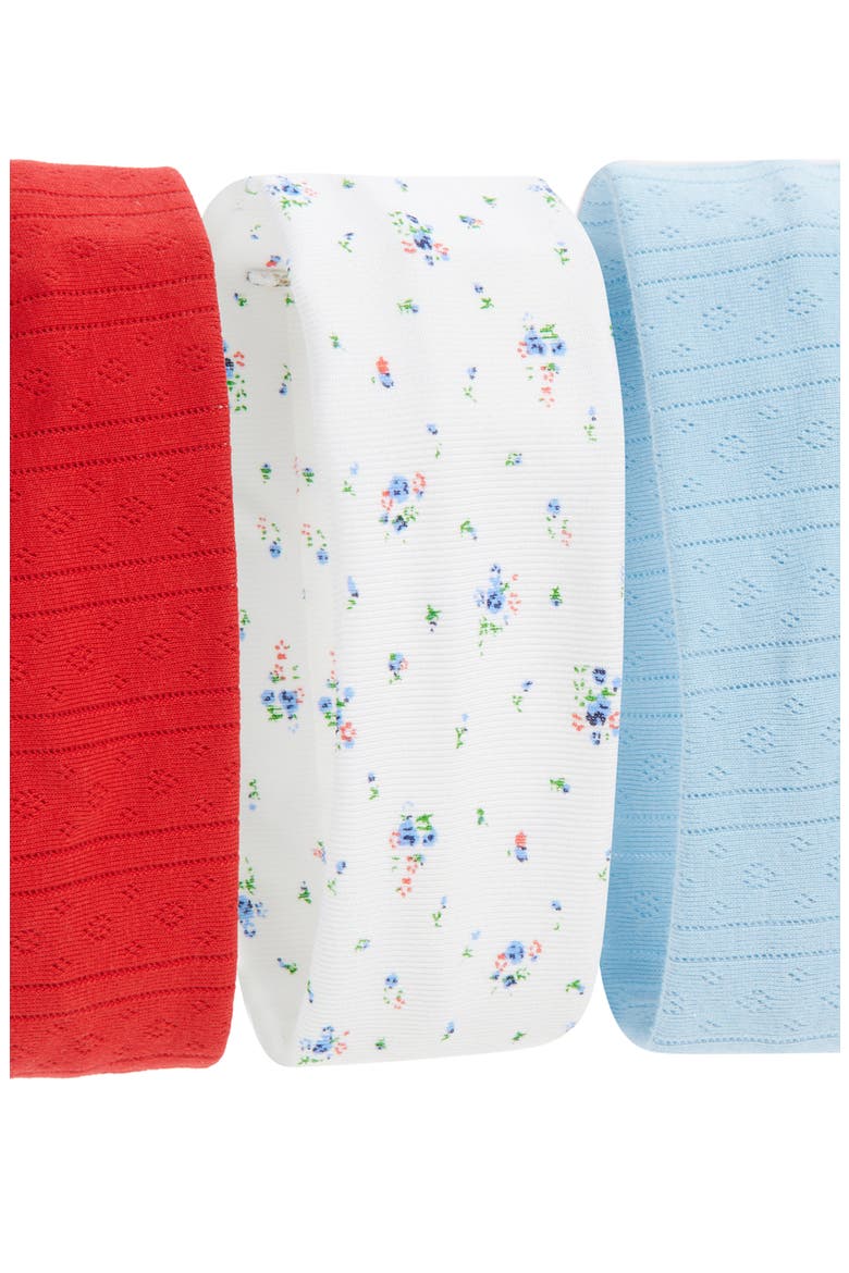 Kids' 3-Pack Floral Americana Fabric Headbands, Alternate, color, PINK COMBO