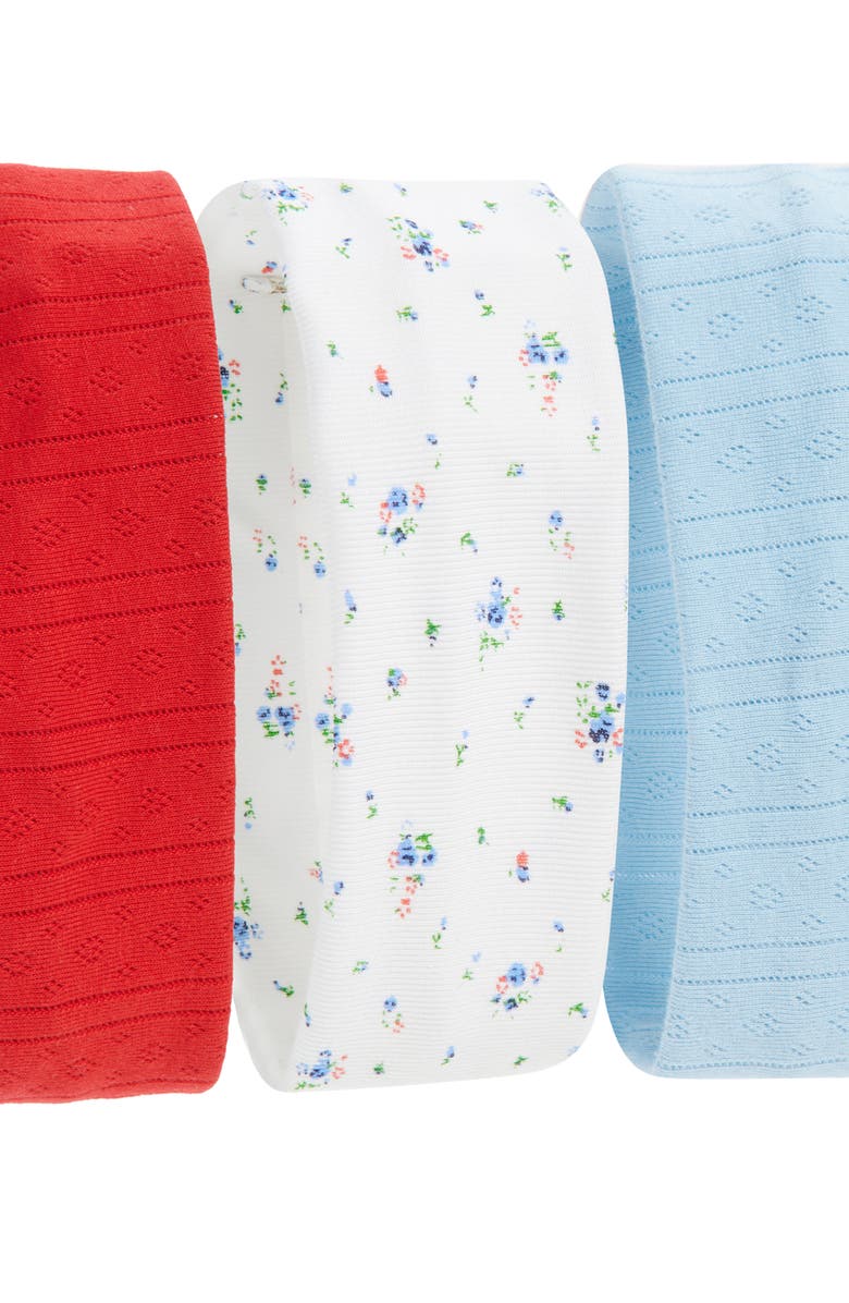 Capelli New York Kids' 3-Pack Floral Americana Fabric Headbands, Alternate, color, Pink Combo