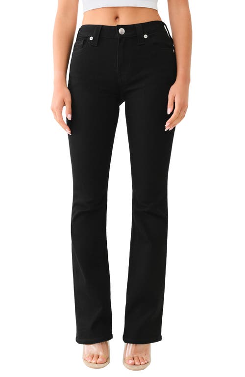 True Religion Becca Womens Mid-rise Raw Hem Bootcut Jeans In Black