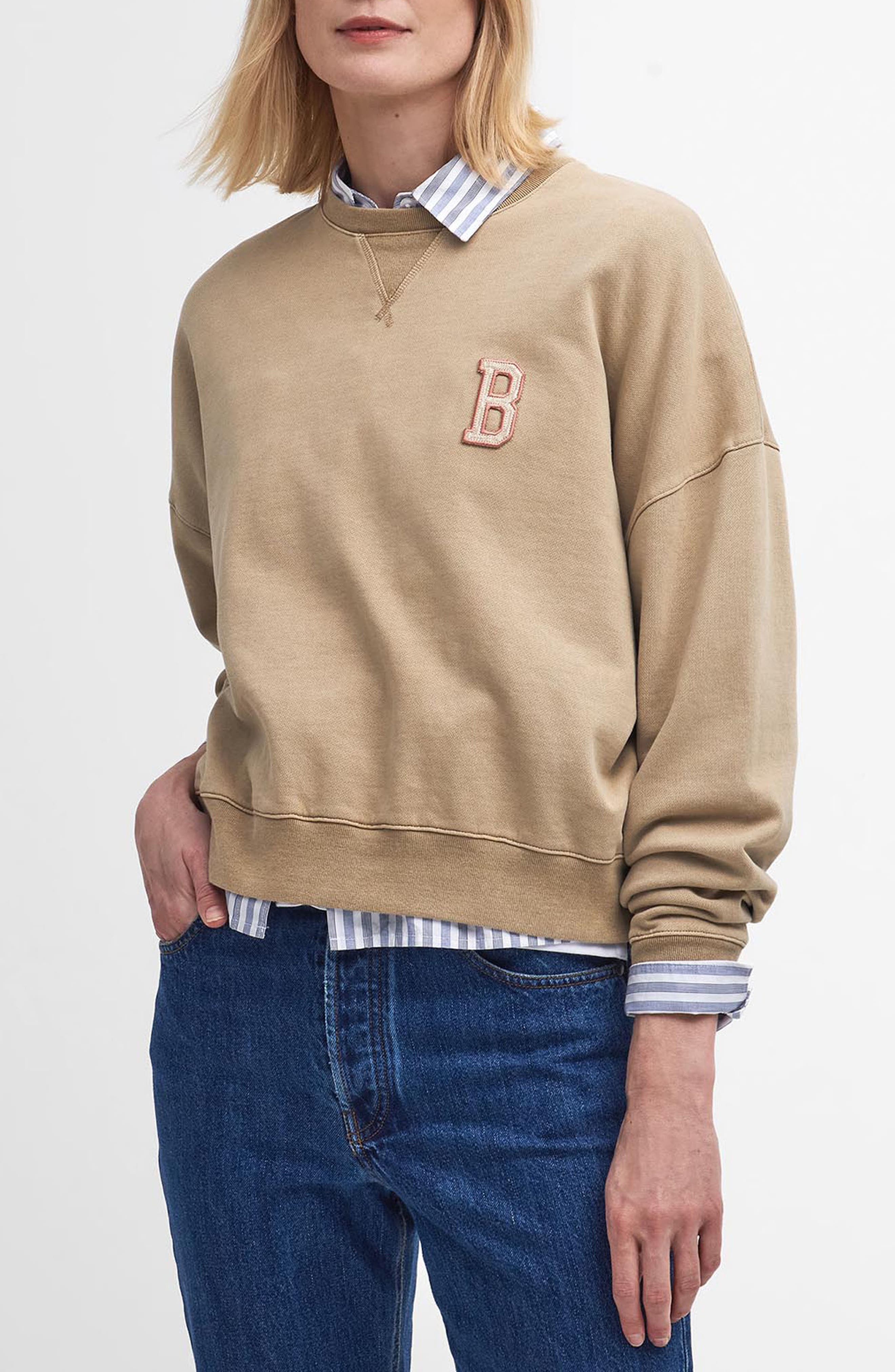 Barbour Elisha Logo Cotton Graphic Sweatshirt
