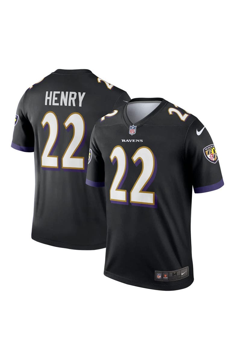 Nike Men's Nike Derrick Henry Black Baltimore Ravens Alternate Legend Jersey, Main, color, Black