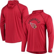 STARTER Men's Starter Cardinal Arizona Cardinals Raglan Long Sleeve Hoodie T-Shirt