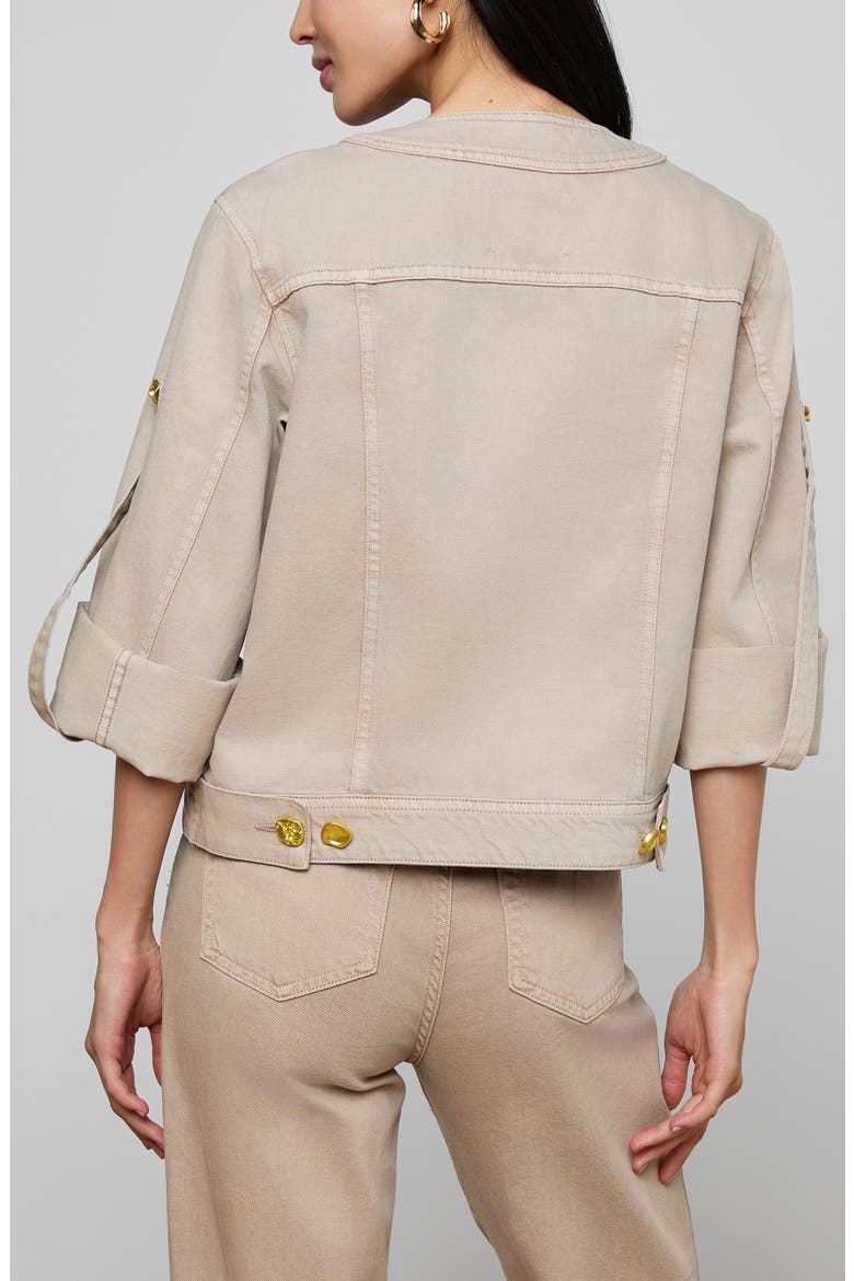 Anouk Collarless Jacket, Alternate, color, BISCUIT