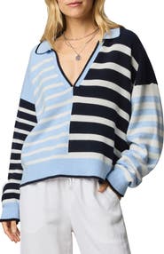 Splendid Arden Stripe Polo Sweater