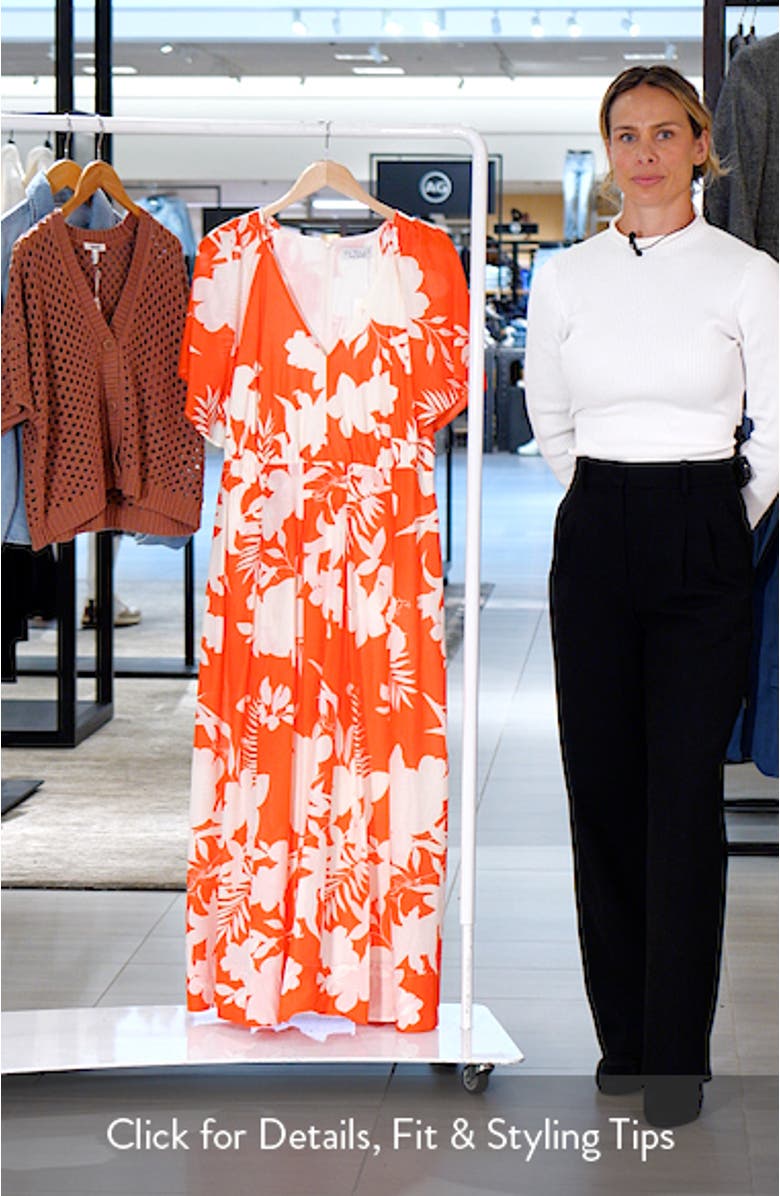 Solstice Floral Print Maxi Dress, sales video thumbnail