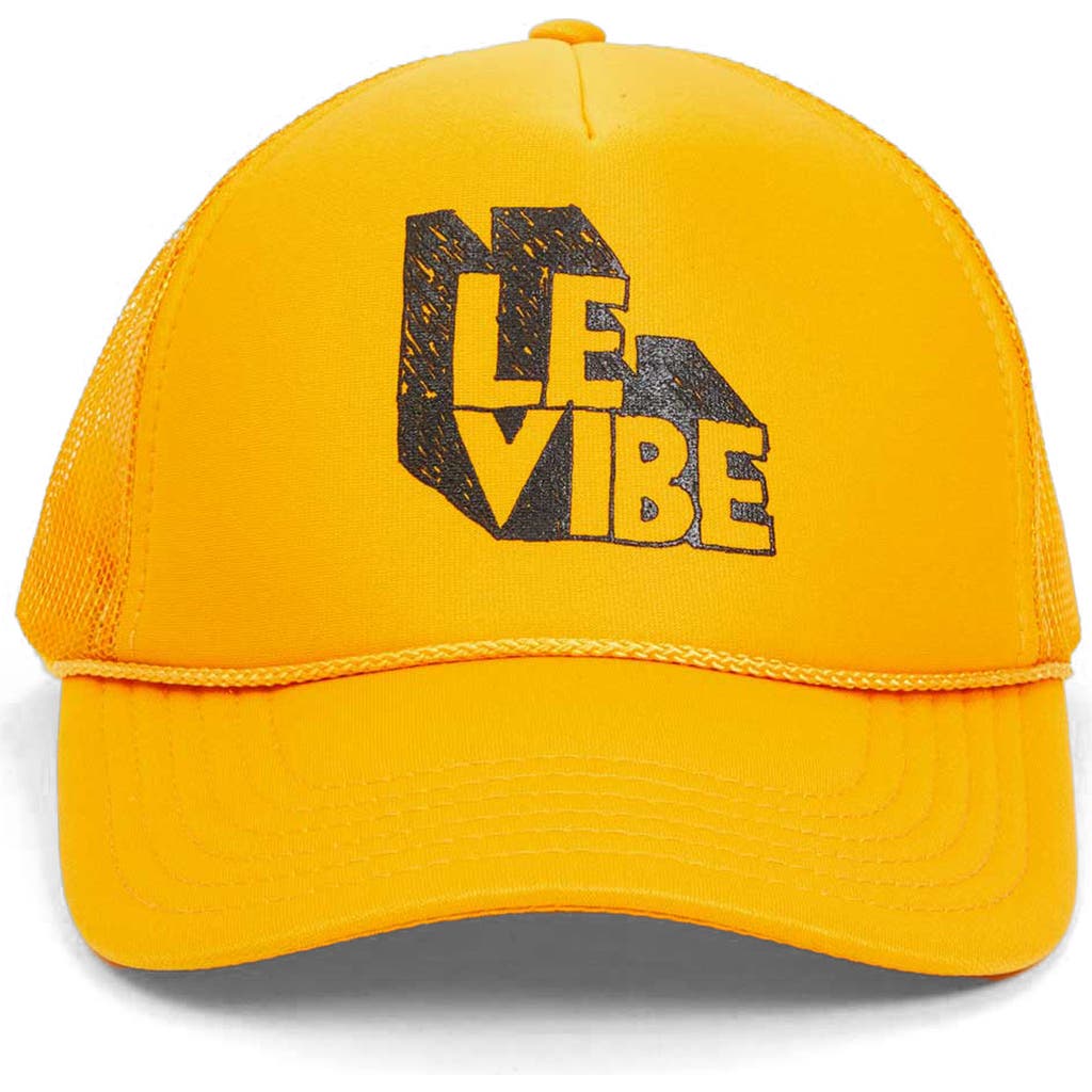 Clare V . Trucker Hat In Marigold Printed Black