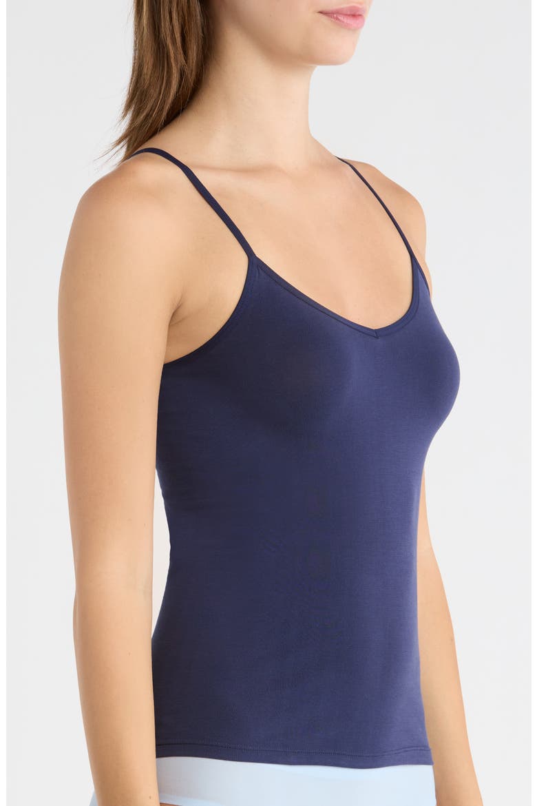 Seamless Cotton Blend Camisole, Alternate, color, NAVY PEACOAT